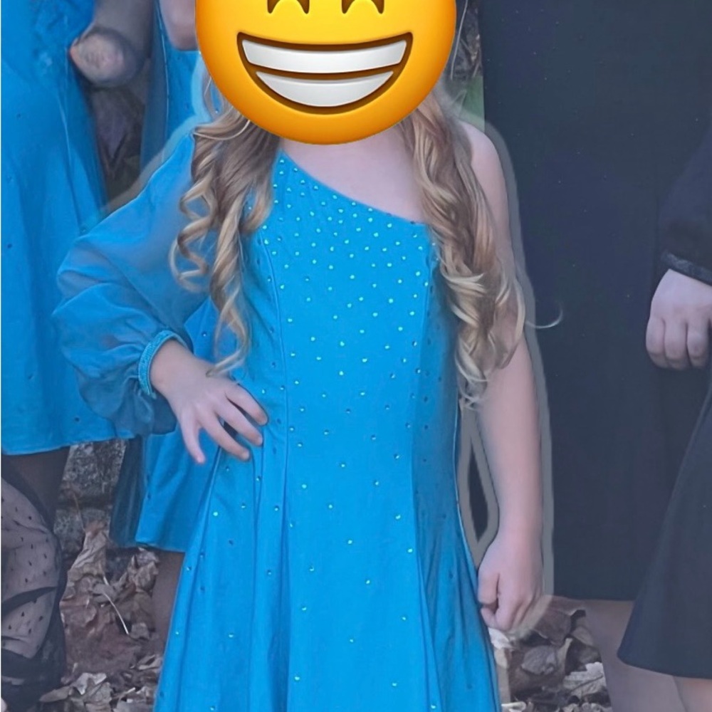 Elegant Teal Kids Formal Dress